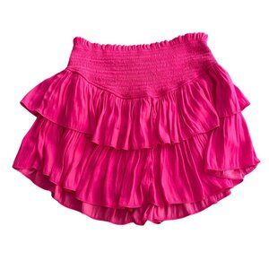Pink Ruffle Layered Skirt